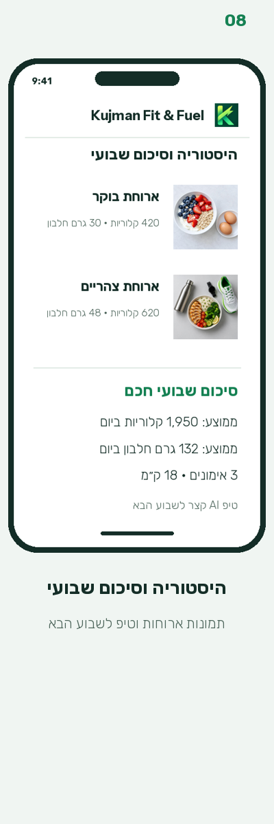 היסטוריה וסיכום שבועי